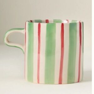 Anthropologie Daily Stripe Mug | Red & Green | NIB
